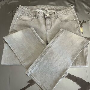 Jennifer Lopez Light Gray Straight-Leg Jeans